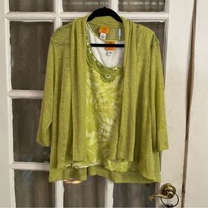 2 pc set Lime top